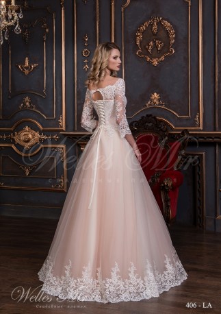 Blush color wedding dress-3
